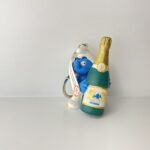 2008 champagne bottle keychain