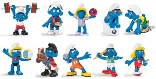 2012 Olympic sport smurfs set (10) – Arnes Blue Heaven